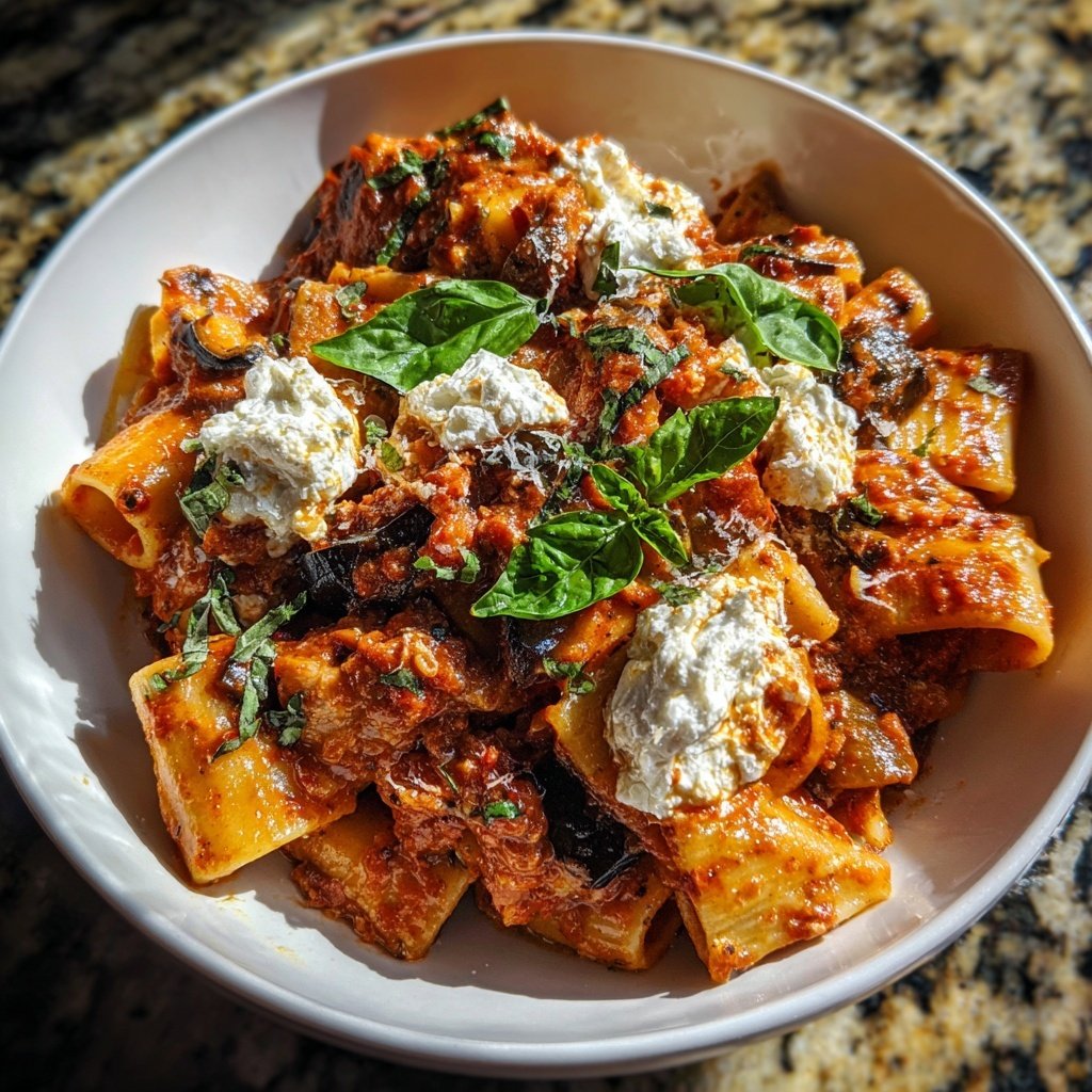 Internationale Küche Italienische Pasta alla Norma