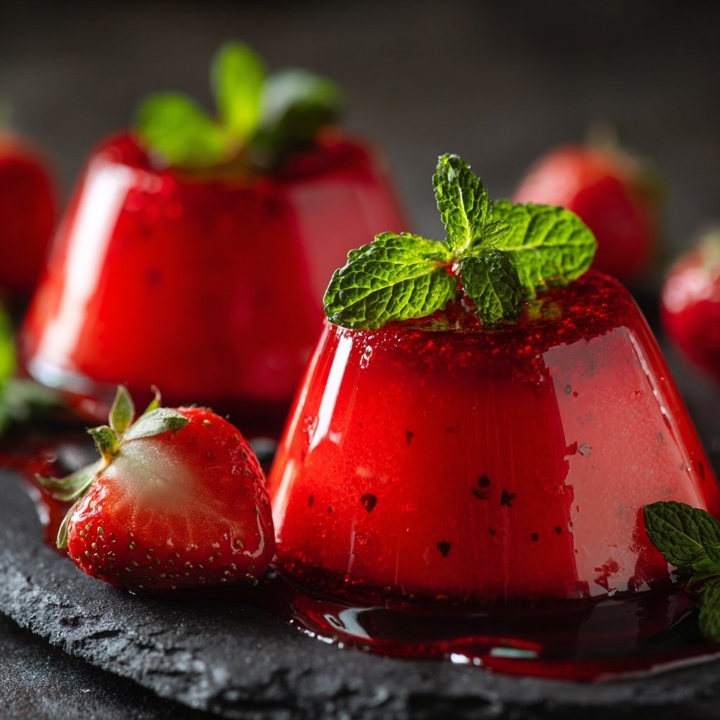 Erdbeer Panna Cotta Mit Fruchtspiegel