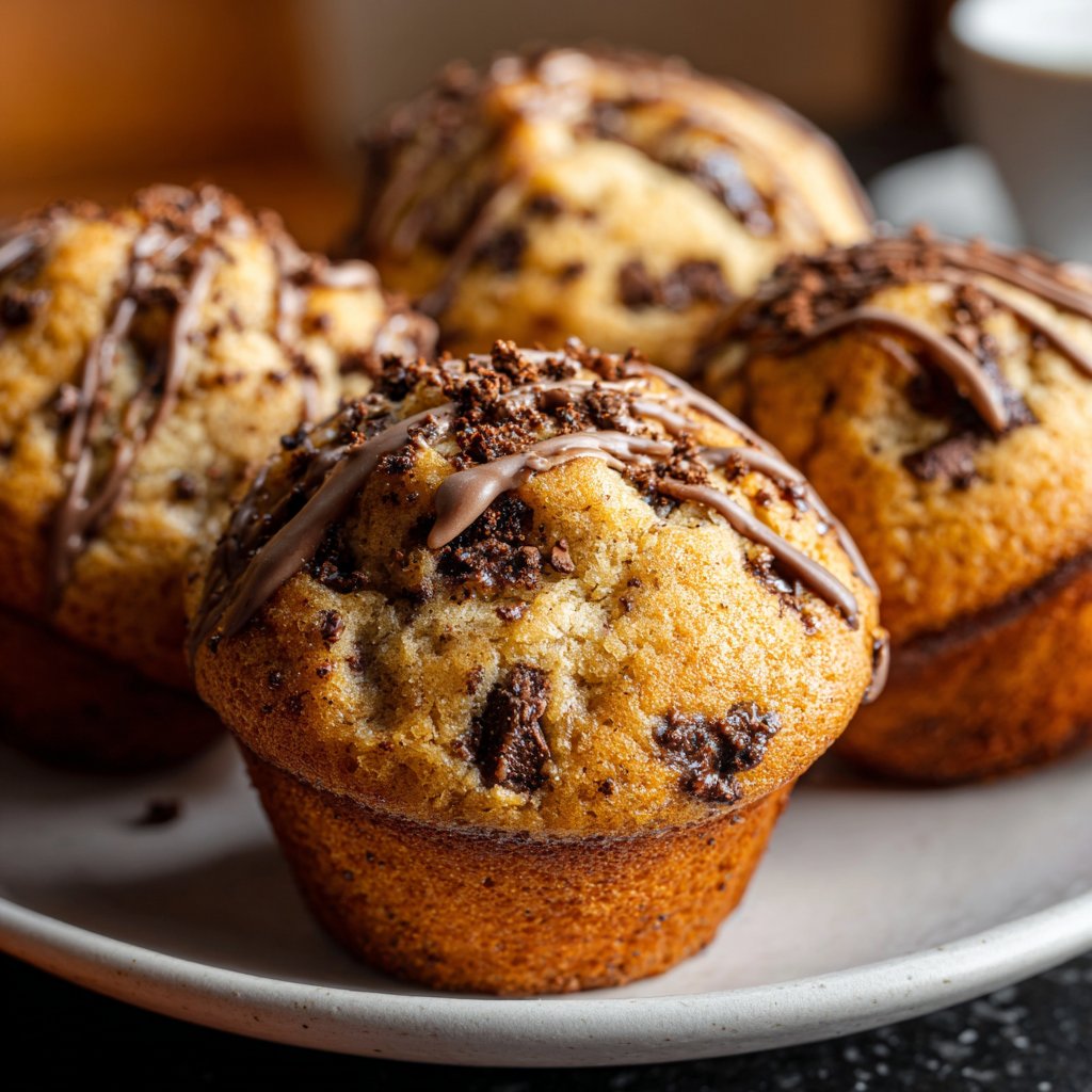 Muffins mit Kakao und Vanille