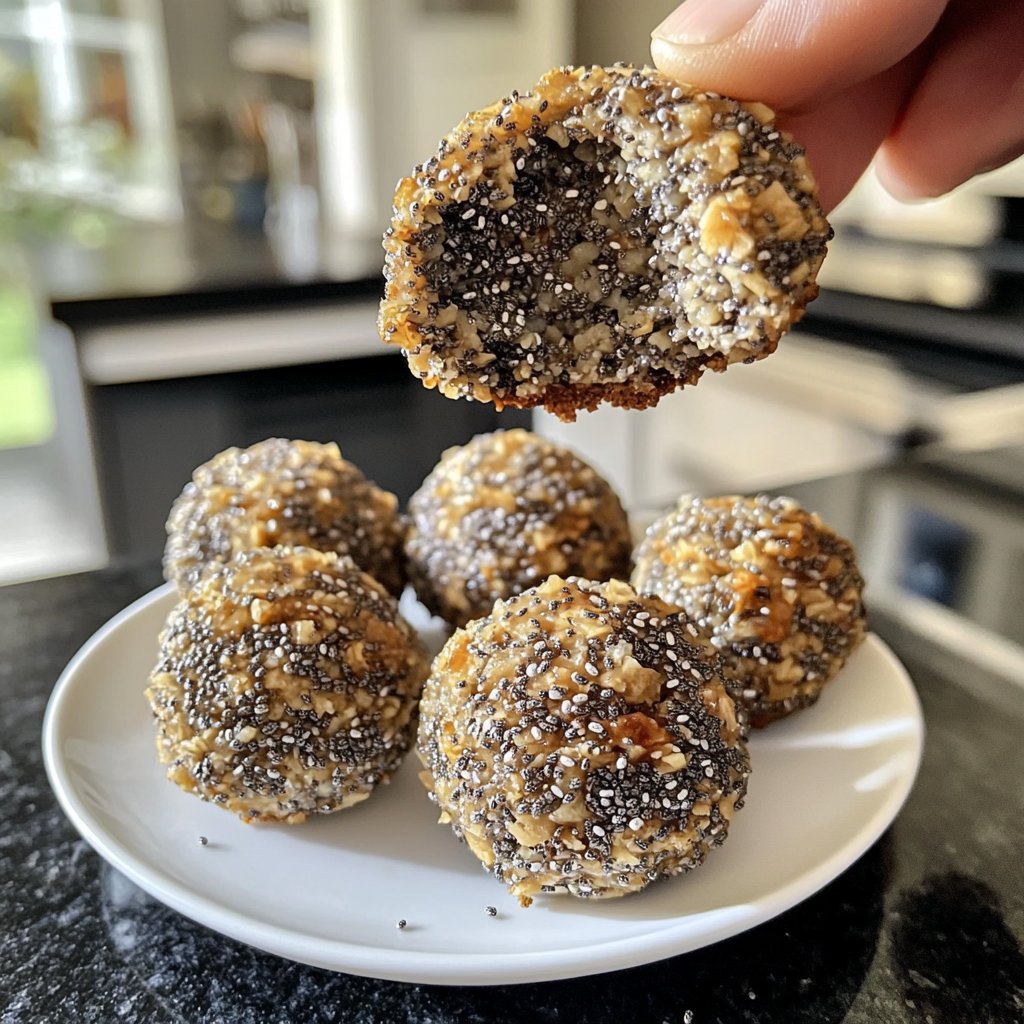 Protein Bällchen mit Chiasamen
