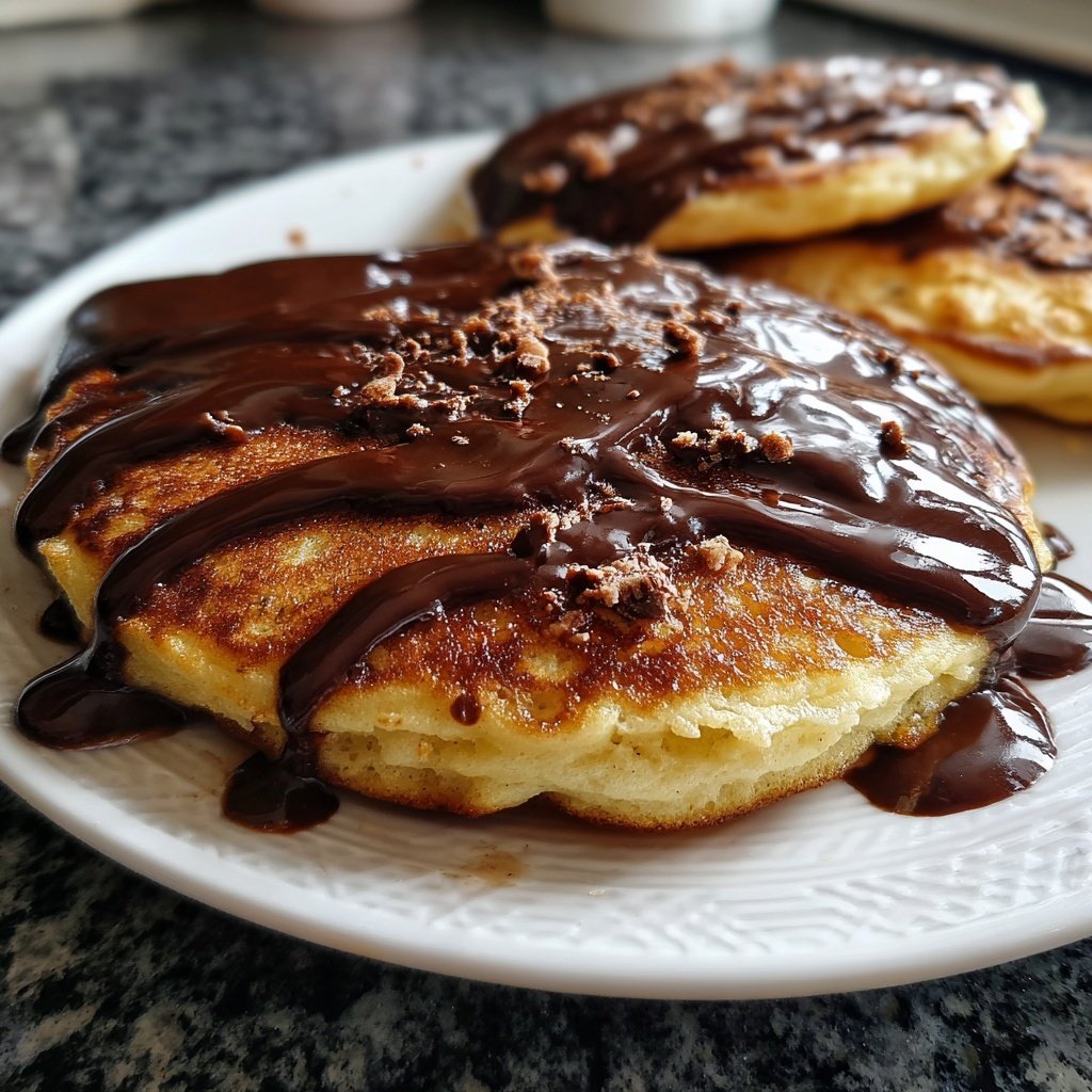 Pfannkuchen mit Schokolade