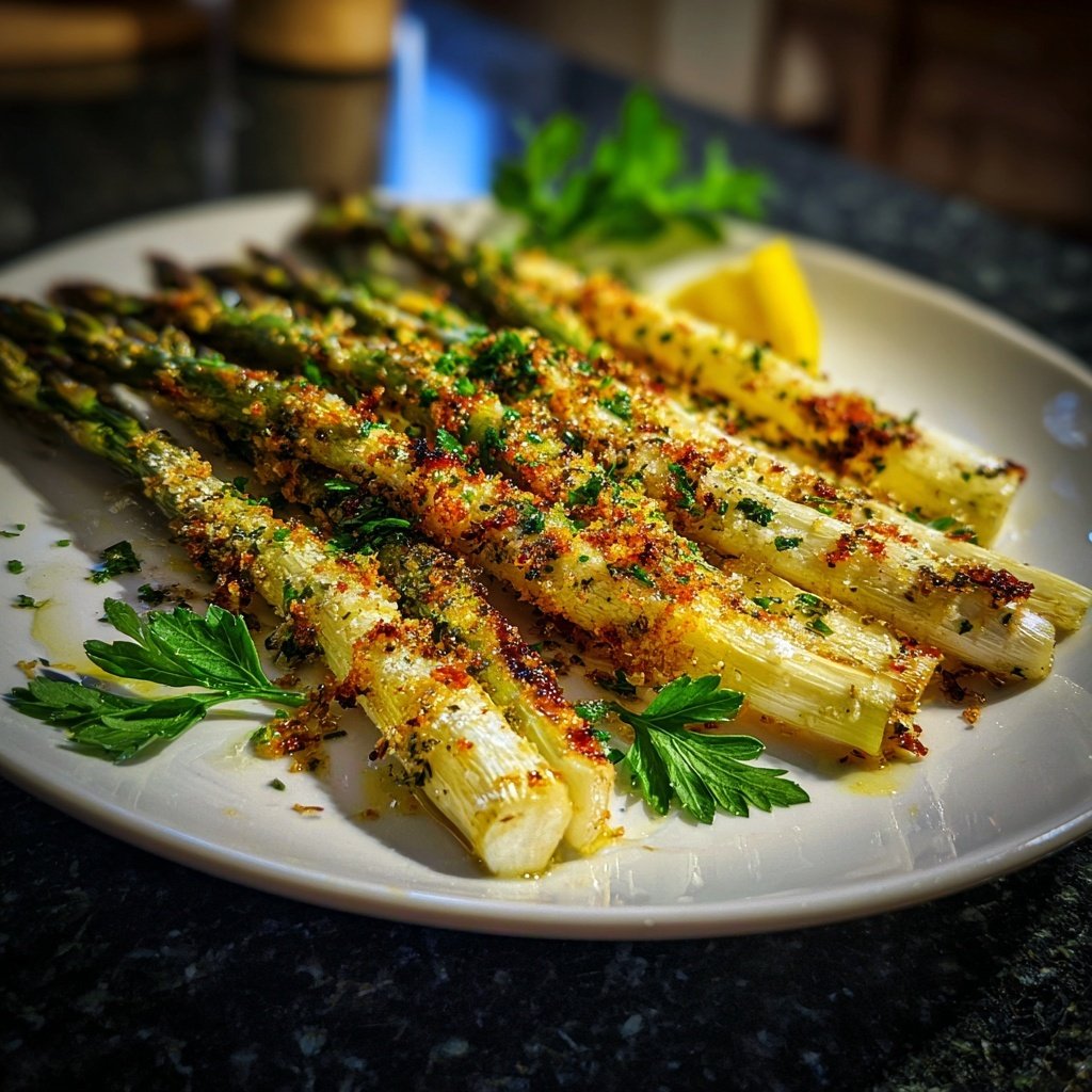 Grüner Spargel Mit Zitronen Kruste