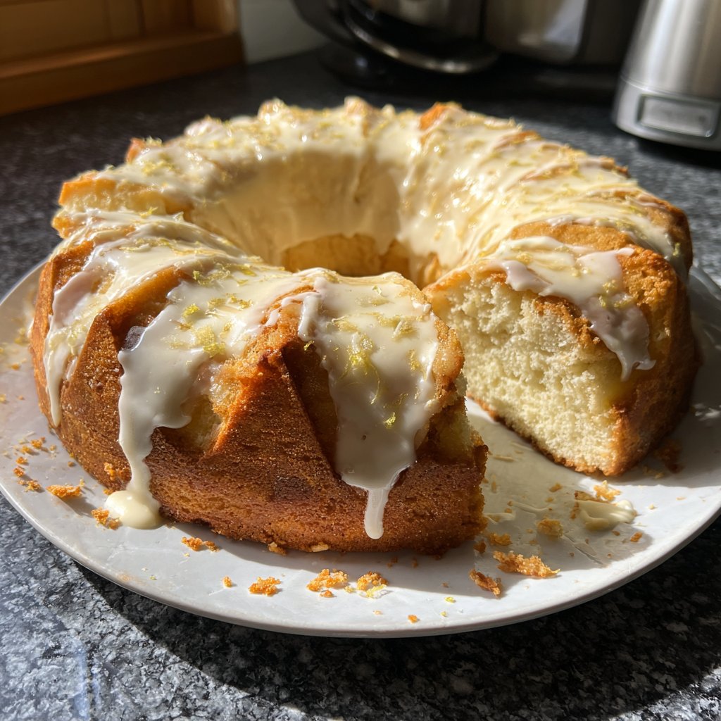 Zitronenkuchen mit Frischkäse-Topping