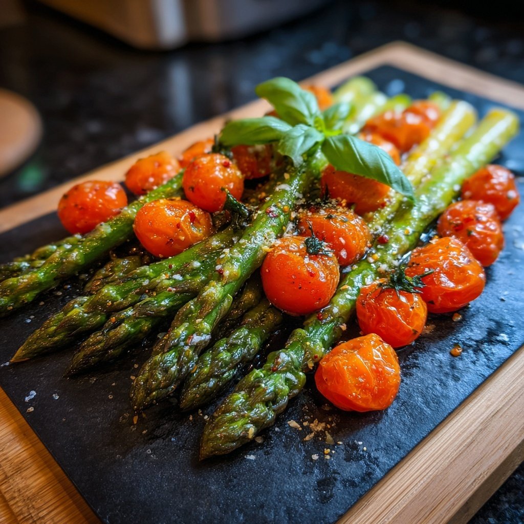 Grüner Spargel Mit Tomaten