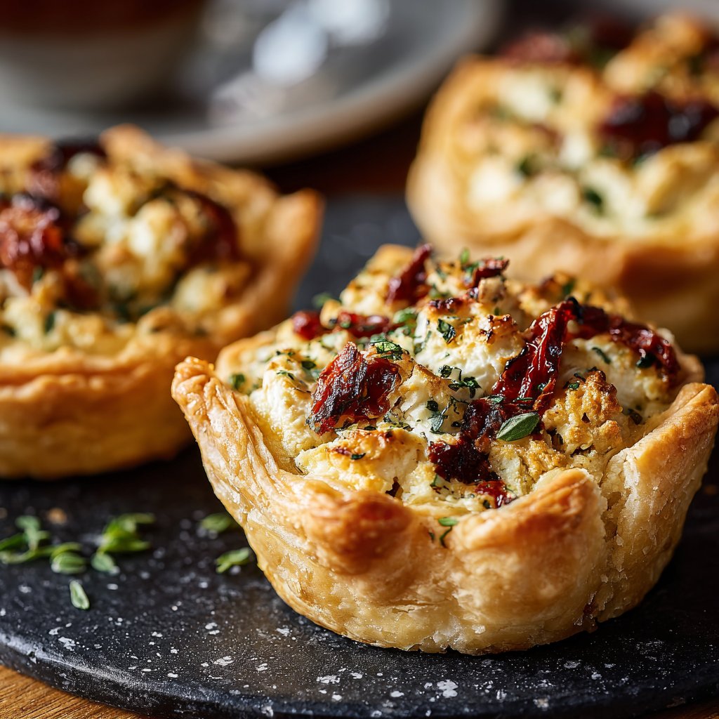 Herzhafte Tartelettes mit Ziegenkäse